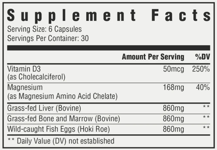 Strong Tooth Restore Jaw Supplement Facts