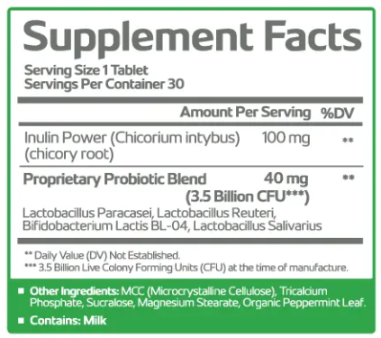 Dentipro Supplement facts